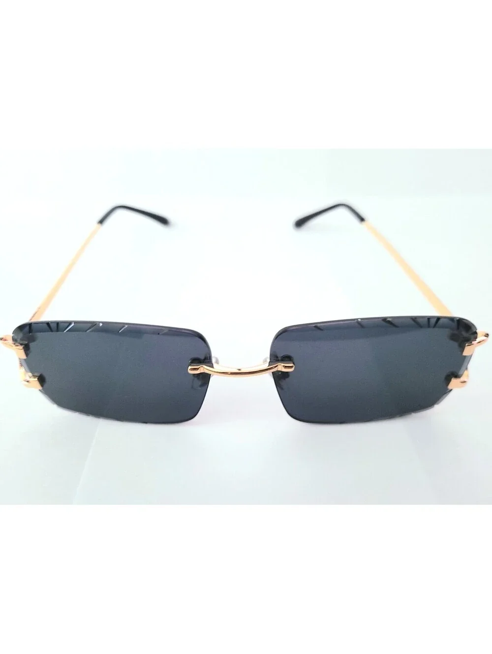 Piccadilly Gld Blk Gradient C Diamond Cut Designer Sunglass
